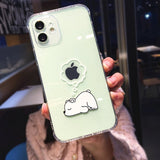 Creative Bear Panda Animal Phone Case For iPhone 11 12 13 Pro Max Clear Shockproof Lens Protection For iPhone X XS XR 7 8 Plus