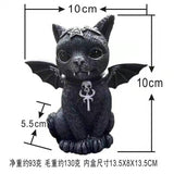 Halloween Magic Cat Kitty Sculpture Lawn Gnome Figurine Desktop Sculpture Horror Statue Home Garden Yard Decor Holiday Gifts