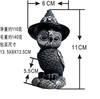 Halloween Magic Cat Kitty Sculpture Lawn Gnome Figurine Desktop Sculpture Horror Statue Home Garden Yard Decor Holiday Gifts