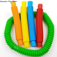 5Pcs Mini Pop Tubes Sensory Toy For Adult Fidget Stress Relieve Toys Kid Autism Anti Stress Plastic Bellows Children Squeeze Toy