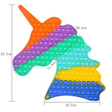 Large 30 CM Size Pop Its Fidget Toys Push Bubble School Bag Board Pendant Hot Sale Adult Decompression Toy Children Anti-Stress