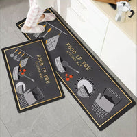 Cartoon Long Non-Slip Kitchen Mat for Floor Modern Bath Carpet Outdoor Entrance Doormat Washable Living Room Bathroom Area Rugs