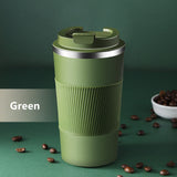 380ml/510ml Double Stainless Steel Coffee Thermos Mug with Non-slip Case Car Vacuum Flask Travel Insulated Bottle