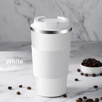 380ml/510ml Double Stainless Steel Coffee Thermos Mug with Non-slip Case Car Vacuum Flask Travel Insulated Bottle