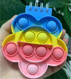 Notebook Pop It Push Bubble Fidget Toys Adult Children Anti Stress Relief  Toys Antistress Box Popit Squeeze Kids Toys Gifts