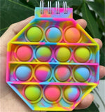 Notebook Pop It Push Bubble Fidget Toys Adult Children Anti Stress Relief  Toys Antistress Box Popit Squeeze Kids Toys Gifts