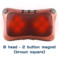 Head Massage Pillow Relax Vibrator Electric Shoulder Back Heating Kneading Infrared therapy shiatsu Neck Massager