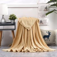 Soft Warm Coral Fleece Blanket Winter Sheet Bedspread Sofa Throw 230Gsm 8 Size Light Thin Mechanical Wash Flannel Blankets