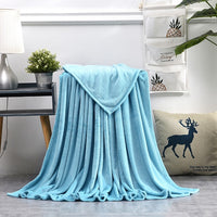 Soft Warm Coral Fleece Blanket Winter Sheet Bedspread Sofa Throw 230Gsm 8 Size Light Thin Mechanical Wash Flannel Blankets