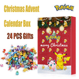 24 PCS Pokemon Christmas Advent Calendar Box Action Figure Toys Genuine Pikachu Anime Figure Children Toys Pokemon Gits Box