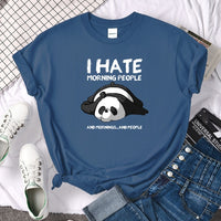 Tshirt For Woman Tsundere Cat Drinking Tea Women's Tshirt Oversize Fashion Women Clothing Funny Korean Style T-Shirts For Woman