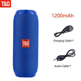 T&G TG117 Portable Bluetooth Speaker Wireless Bass Column Waterproof Outdoor Music Vibro Speakers TF Card Subwoofer Loudspeaker