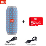 T&G TG117 Portable Bluetooth Speaker Wireless Bass Column Waterproof Outdoor Music Vibro Speakers TF Card Subwoofer Loudspeaker