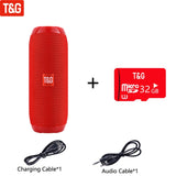 T&G TG117 Portable Bluetooth Speaker Wireless Bass Column Waterproof Outdoor Music Vibro Speakers TF Card Subwoofer Loudspeaker