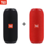 T&G TG117 Portable Bluetooth Speaker Wireless Bass Column Waterproof Outdoor Music Vibro Speakers TF Card Subwoofer Loudspeaker