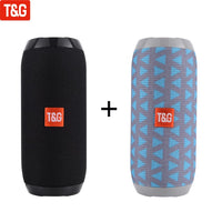 T&G TG117 Portable Bluetooth Speaker Wireless Bass Column Waterproof Outdoor Music Vibro Speakers TF Card Subwoofer Loudspeaker