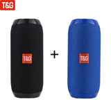 T&G TG117 Portable Bluetooth Speaker Wireless Bass Column Waterproof Outdoor Music Vibro Speakers TF Card Subwoofer Loudspeaker