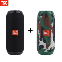 T&G TG117 Portable Bluetooth Speaker Wireless Bass Column Waterproof Outdoor Music Vibro Speakers TF Card Subwoofer Loudspeaker