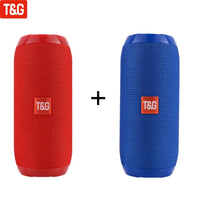 T&G TG117 Portable Bluetooth Speaker Wireless Bass Column Waterproof Outdoor Music Vibro Speakers TF Card Subwoofer Loudspeaker