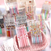 1 cartoon press gel pen cute 0.5 mm black ink signature pen promotional gifts stationery school supplies