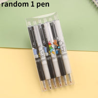 1 cartoon press gel pen cute 0.5 mm black ink signature pen promotional gifts stationery school supplies