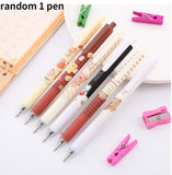 1 cartoon press gel pen cute 0.5 mm black ink signature pen promotional gifts stationery school supplies