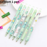 1 cartoon press gel pen cute 0.5 mm black ink signature pen promotional gifts stationery school supplies