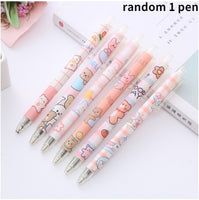 1 cartoon press gel pen cute 0.5 mm black ink signature pen promotional gifts stationery school supplies