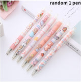 1 cartoon press gel pen cute 0.5 mm black ink signature pen promotional gifts stationery school supplies