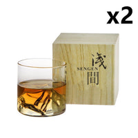 Large 3D Mountains Japanese Whisky Glasses Old Fashioned Whiskey Rock Glass Whiskey-glass Wood Gift Box Vodka Tumbler Wine Cup