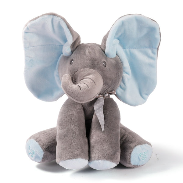 Ears Move Music Baby Animal Hide And Seek Cat Soothing Doll Elephant Dog Rabbit Plush Toy Kids Robots Pet Elephant Electric Toys