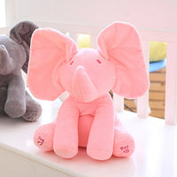 Ears Move Music Baby Animal Hide And Seek Cat Soothing Doll Elephant Dog Rabbit Plush Toy Kids Robots Pet Elephant Electric Toys