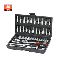 ValueMax Hand Tool Sets Car Repair Tool Kit Mechanical Tools Box for Home DIY 1/4" Socket Wrench Set Ratchet Screwdriver Bits