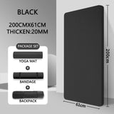 200*90CM 20MM Thick NBR Non-slip  High-density Sports Yoga Mat Gym Home Fitness Exercise Gymnastics Meditation Mat