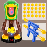 Novelty Shooting Toys with Light Hungry Shooting Duck Air-powered Gun Soft Bullet Ball Electronic Scoring Battle Games Kid Gift