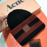 AC Studios Smiling face Beanie Skull Caps knitted Cashmere Eye Warm Couple Lovers Acne Hats Tide Street Hip-hop Wool Cap Adult