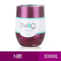 Swig Wine Cups Swig Cup Insulated Thermos Coffee Mug Vacuum Thermos Cup Travel Mug Swig Tumber 9OZ Egg Shaped cup Wine beer Mug