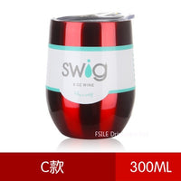 Swig Wine Cups Swig Cup Insulated Thermos Coffee Mug Vacuum Thermos Cup Travel Mug Swig Tumber 9OZ Egg Shaped cup Wine beer Mug