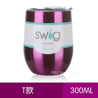 Swig Wine Cups Swig Cup Insulated Thermos Coffee Mug Vacuum Thermos Cup Travel Mug Swig Tumber 9OZ Egg Shaped cup Wine beer Mug