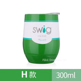 Swig Wine Cups Swig Cup Insulated Thermos Coffee Mug Vacuum Thermos Cup Travel Mug Swig Tumber 9OZ Egg Shaped cup Wine beer Mug