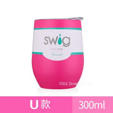 Swig Wine Cups Swig Cup Insulated Thermos Coffee Mug Vacuum Thermos Cup Travel Mug Swig Tumber 9OZ Egg Shaped cup Wine beer Mug