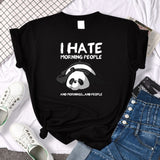 Tshirt For Woman Tsundere Cat Drinking Tea Women's Tshirt Oversize Fashion Women Clothing Funny Korean Style T-Shirts For Woman