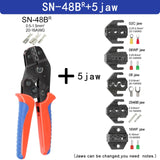 Crimping Pliers Set SN-48BS(=SN-48B+SN-28B) Jaw Kit for 2.8 4.8 6.3 VH3.96/Tube/Insulation Terminals Electrical Clamp Min Tools