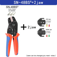 Crimping Pliers Set SN-48BS(=SN-48B+SN-28B) Jaw Kit for 2.8 4.8 6.3 VH3.96/Tube/Insulation Terminals Electrical Clamp Min Tools