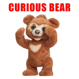 Cute Curious Bear Toys for children 24cm The Curious Bear Interactive Plush Toy Charged Bear Cute Bear Gifts Toys for Girls