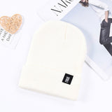 Winter Knitted Skullies Beanies Winter Letter Hat Soft Hip Hop Hat For Men Women Casual Beanies Bonnet Unisex Solid Cap