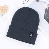 Winter Knitted Skullies Beanies Winter Letter Hat Soft Hip Hop Hat For Men Women Casual Beanies Bonnet Unisex Solid Cap