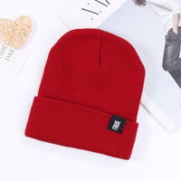 Winter Knitted Skullies Beanies Winter Letter Hat Soft Hip Hop Hat For Men Women Casual Beanies Bonnet Unisex Solid Cap