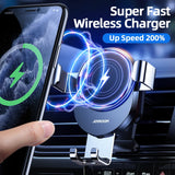 Joyroom 15W Wireless Charger Car Mount for Air Vent Mount Car Phone Holder Intelligent Infrared Fast Wireless Charging Charger