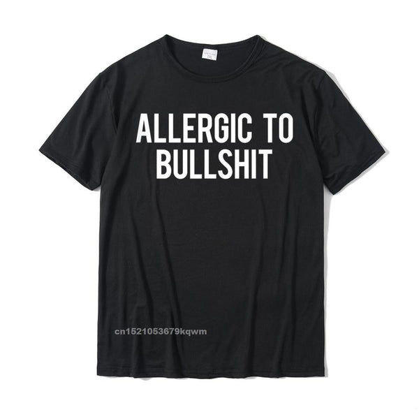 Allergic To Bullshit Gym Workout Fitness Funny Saying Tshirts Top Tops &amp; Tees Cheap Fitness Tight Men T Shirts Fitness Tight